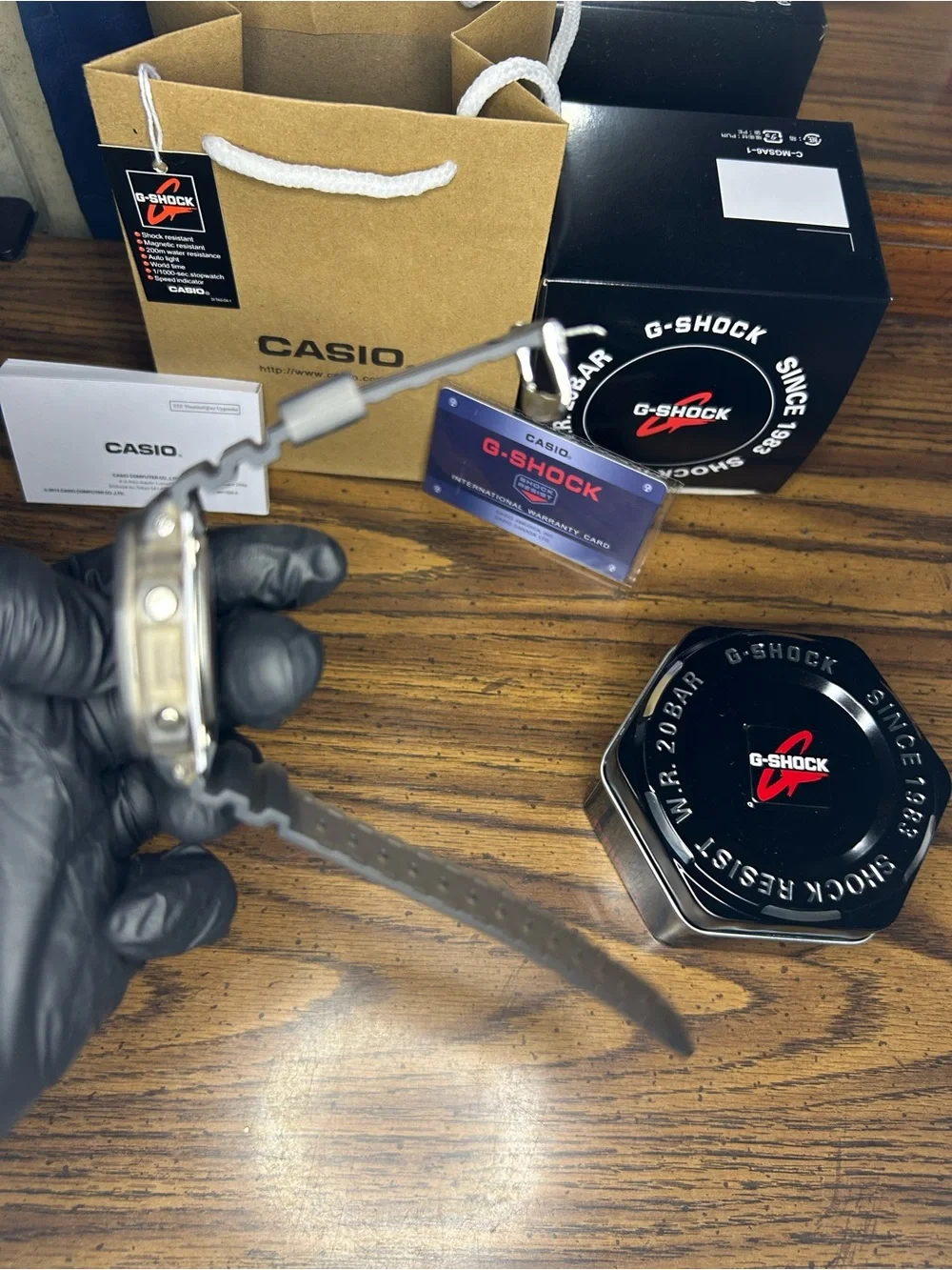 Casio G-Shock Semi-Transparent Beige/Grey Analog-Digital Watch